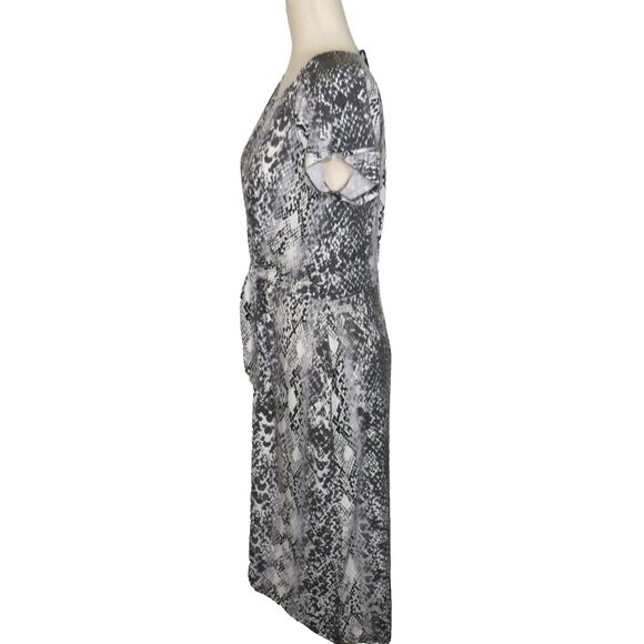C Wonder Christian Siriano Snake Print Tie Front Midi Dress Size Medium - Picture 8 of 11